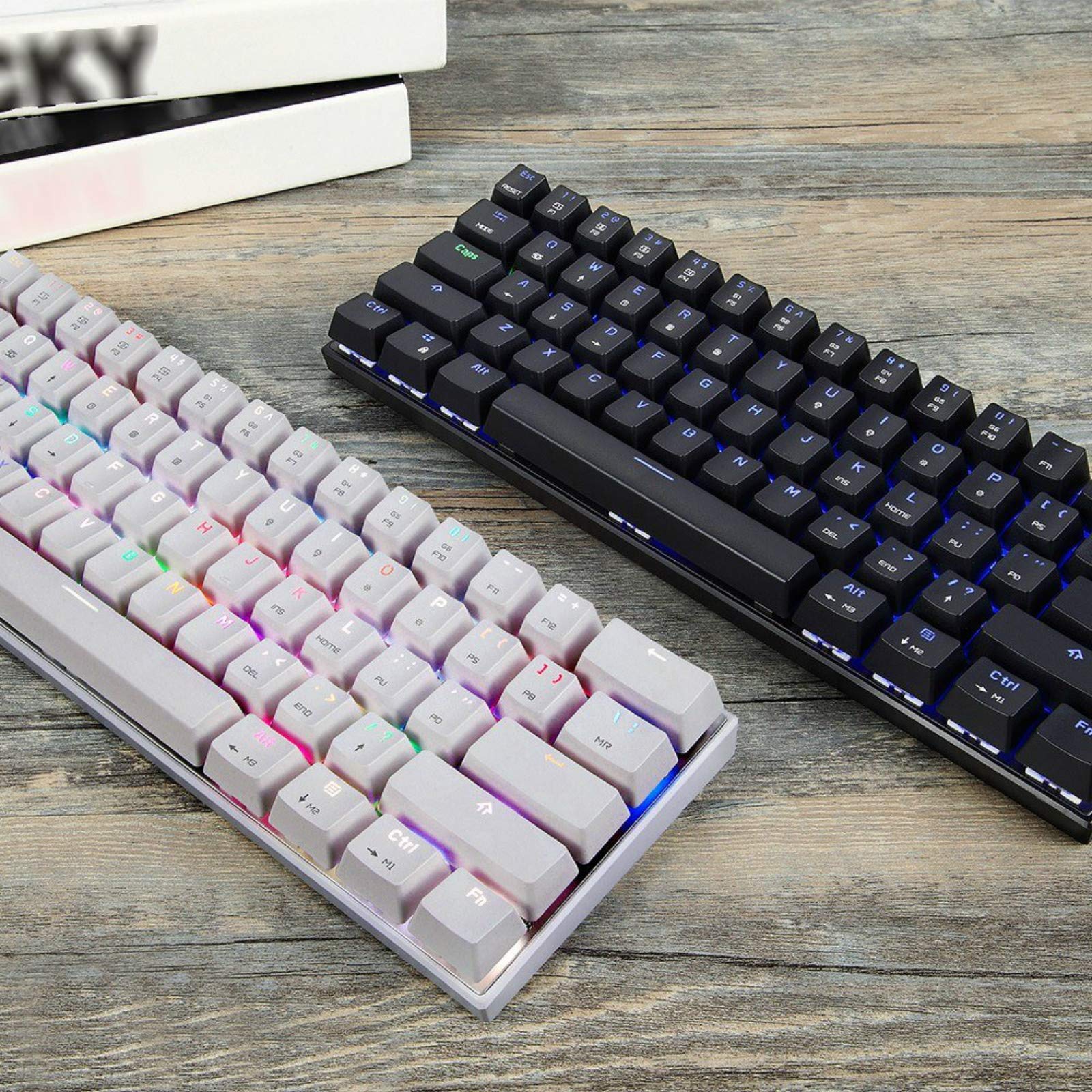 Amazon | キーボードBT3.0ワイヤレスメカニカルキーボード仕事用